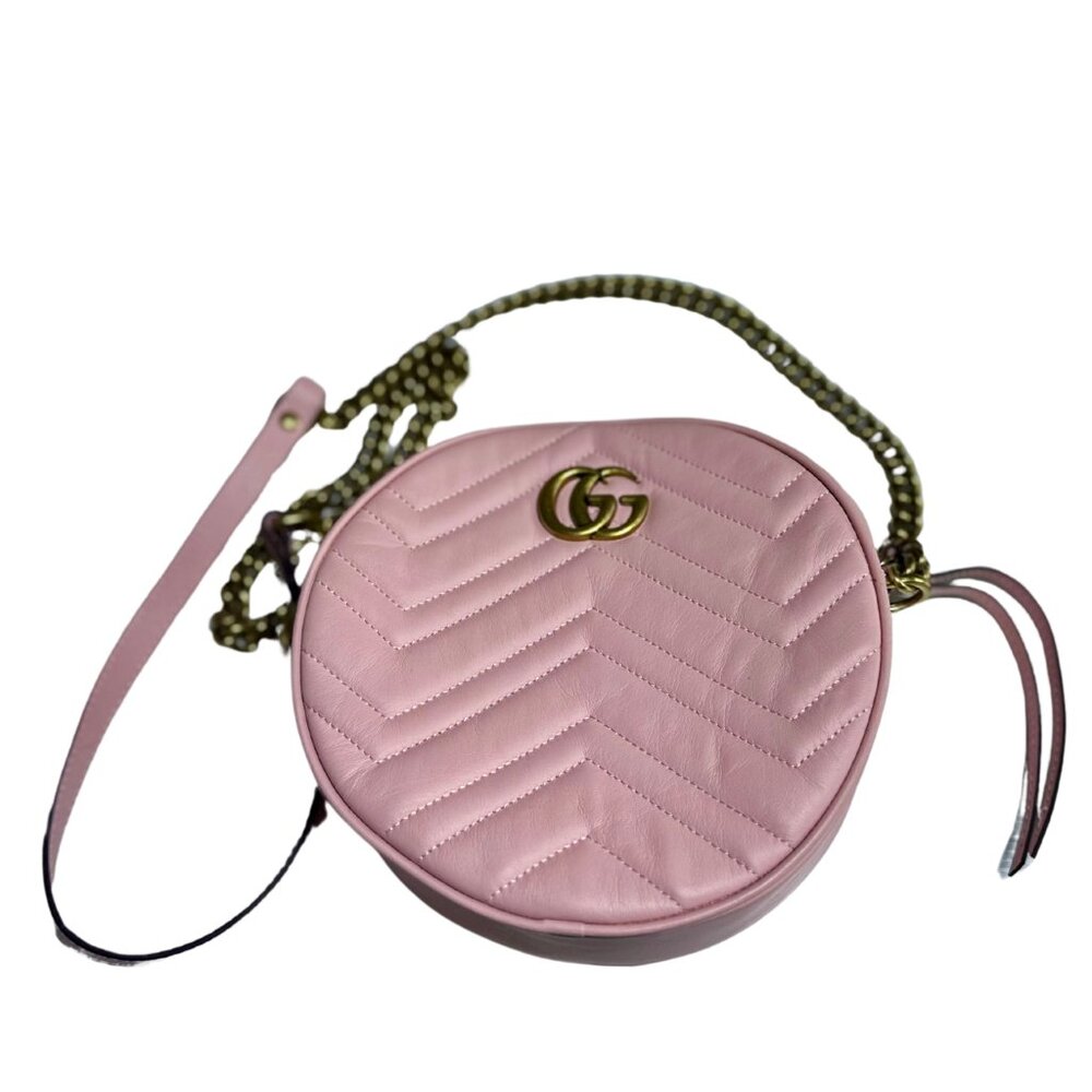 Gucci GG Marmont Circular Mini Bag - Pink - Picture 7 of 9